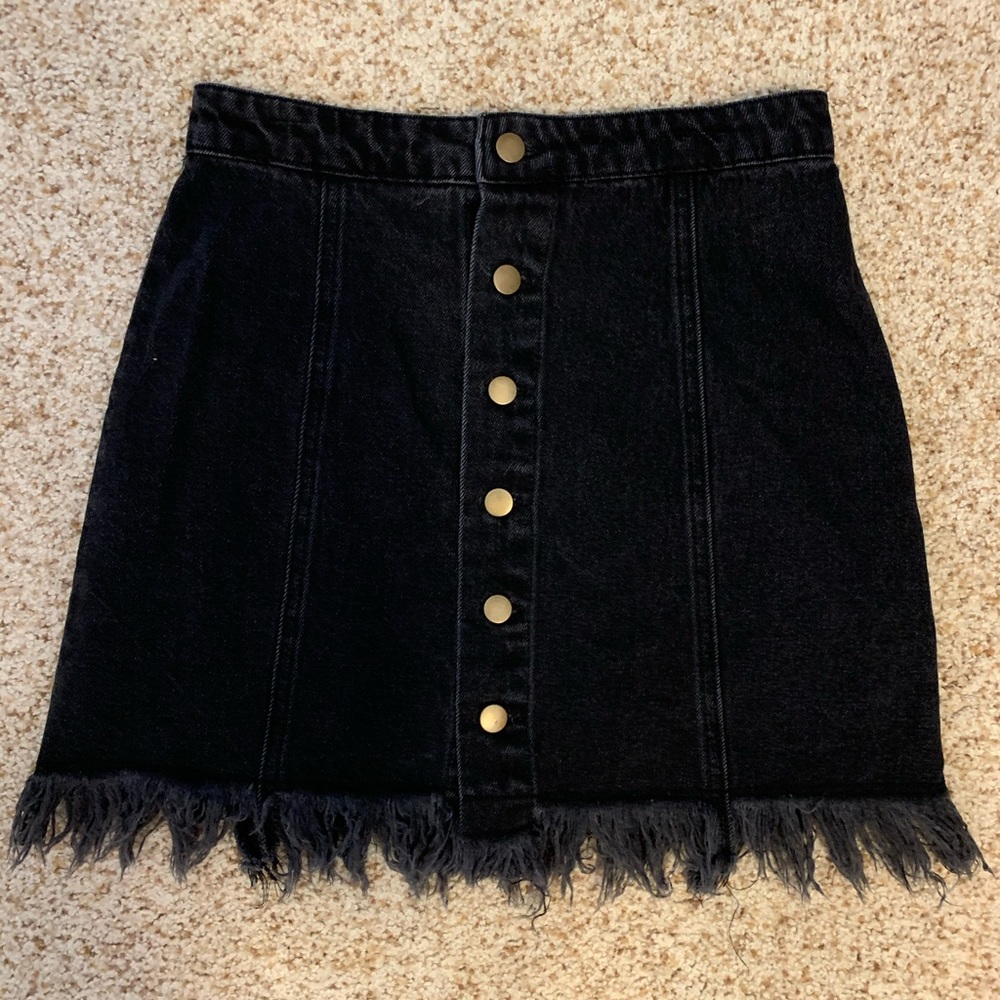 Black jean skirt